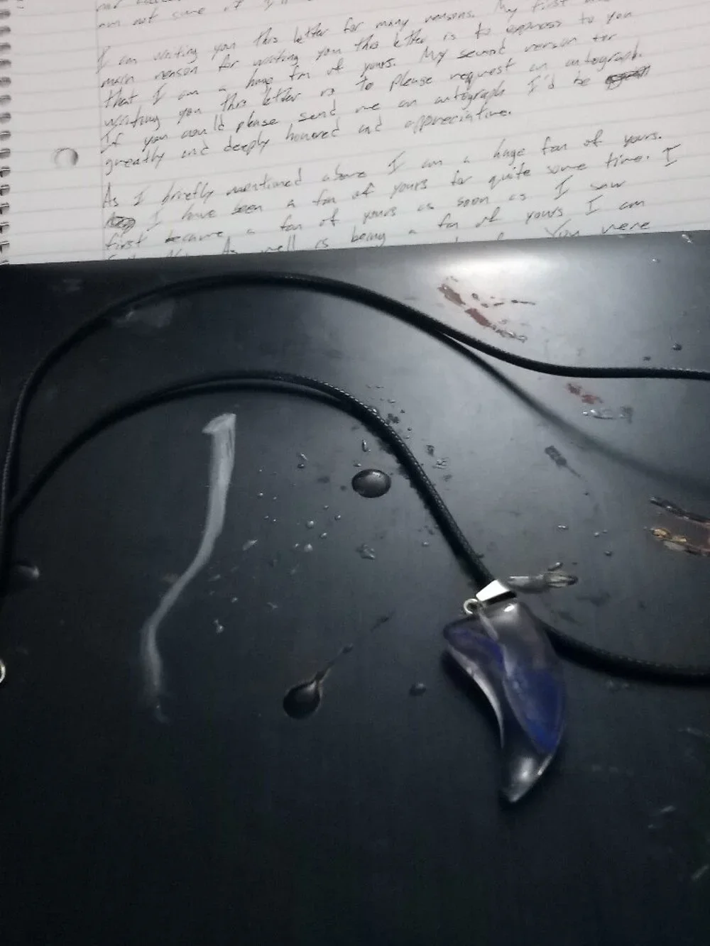 Handmade Glass Wolf Fang Necklace